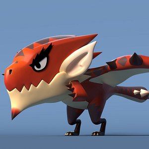 Male Fire Dragon Rathalos Monster Hunter World rise dinosaur game capcom fly