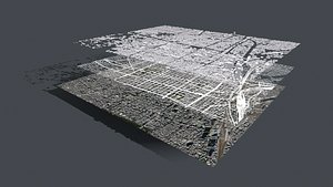 Cityscape Nagoya Japan fragment city 3D model