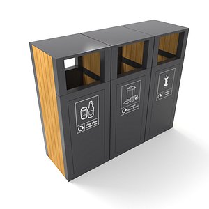 3d model recycling bins