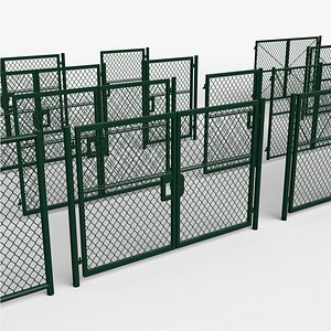 3D PBR Chain Link Fence For Court F