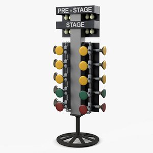 Drag Racing Starting Light Tower Grey 3D model