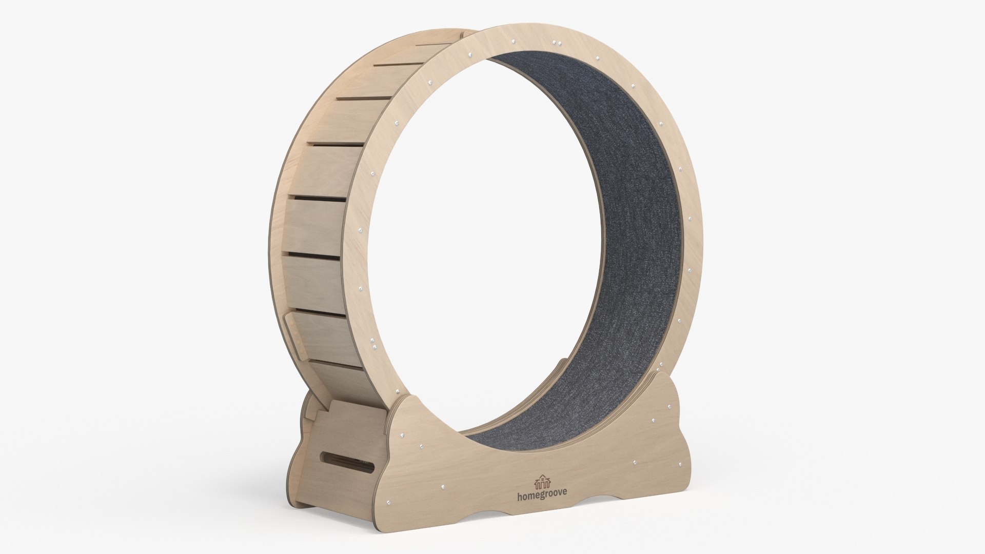 Homegroove Wooden Pet Running Wheel 3D model preview