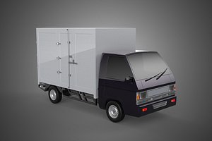 BOB TRUCK COURIER CARGO BOX CAR TRAILER PACKAGE DIESEL PICKUP 3D model
