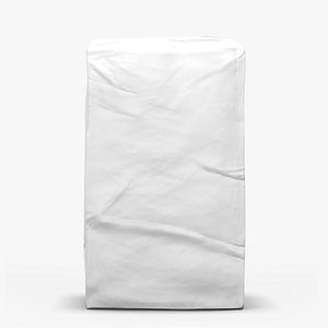 3d model white bag