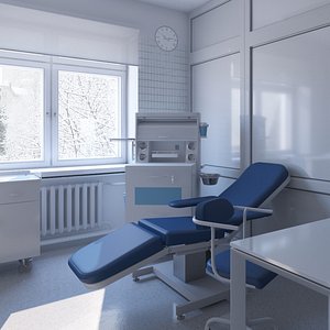 3D model Medical Phlebotomy room 2