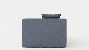 Le Grand Air 3-Seat Sofa Cotton Grey 3D model