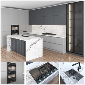 Modern kitchen 3D
