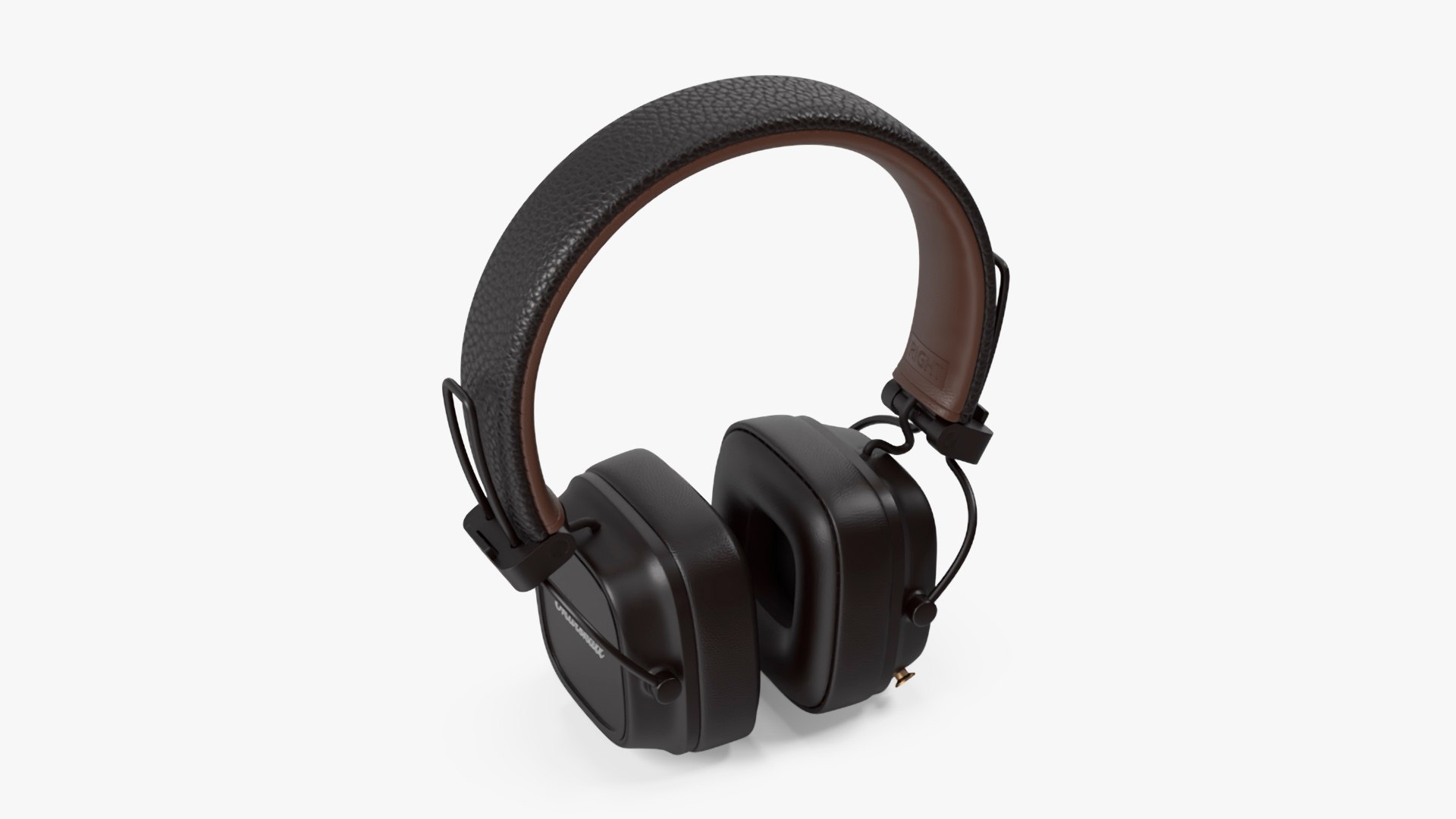 Marshall Headphones Brown 3D model preview