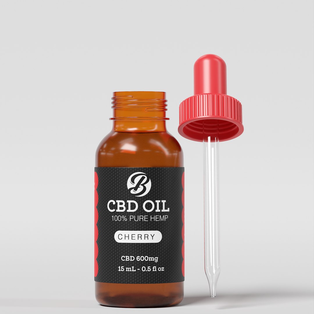 3D Model CBD Oil 100 Pure Hemp Cherry - TurboSquid 2286061