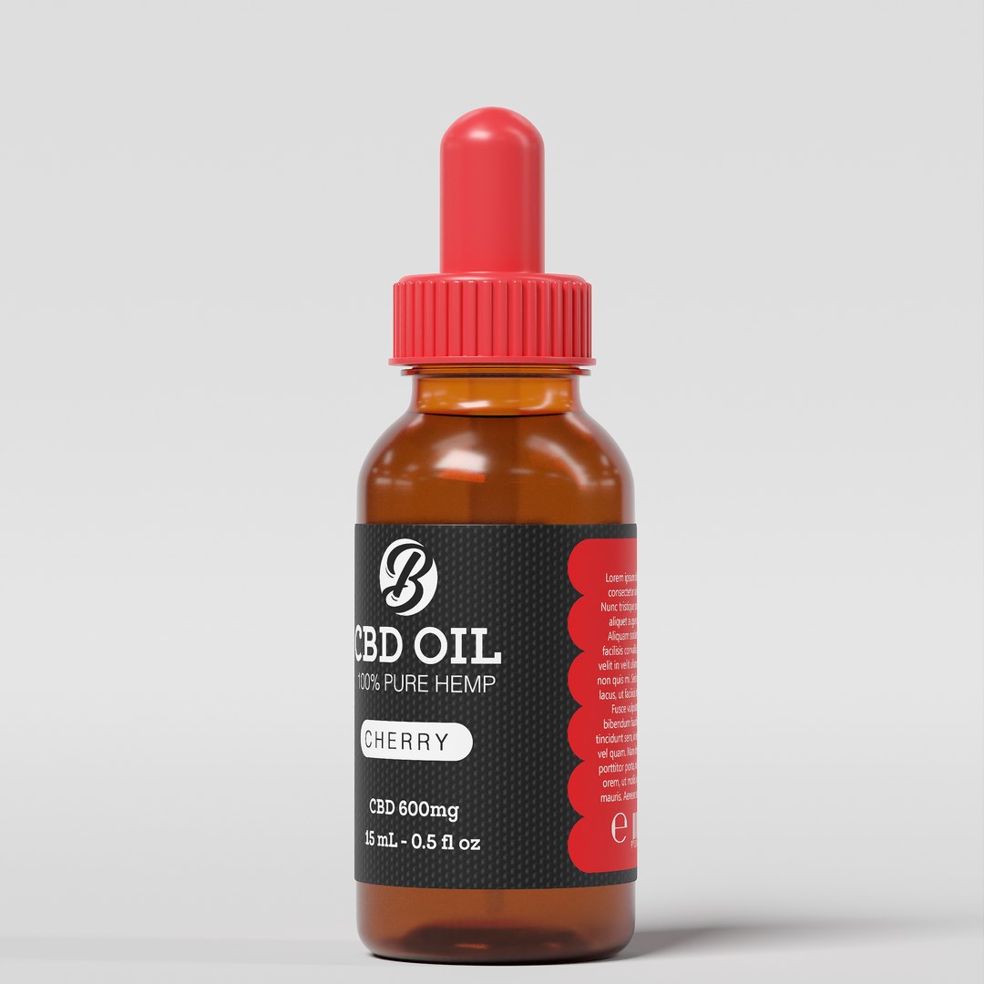 3D Model CBD Oil 100 Pure Hemp Cherry - TurboSquid 2286061