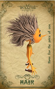 hair buratino 3d model