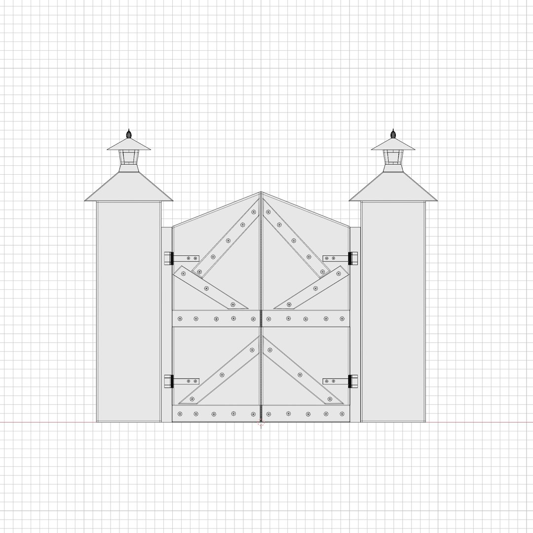 3D Model Wooden Farm Gate - TurboSquid 2445460