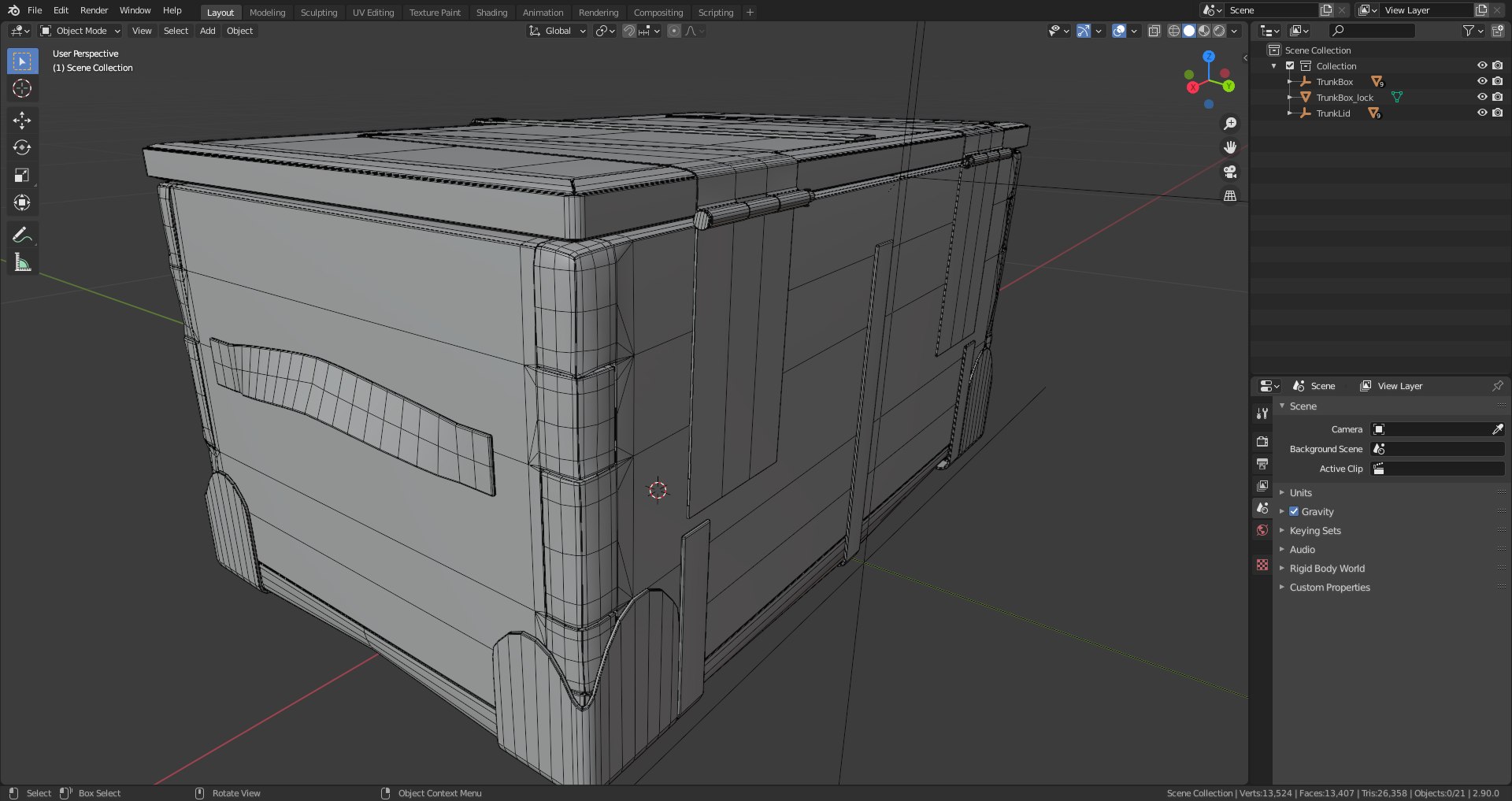 Trunk Box Lock 3D Model - TurboSquid 1664783