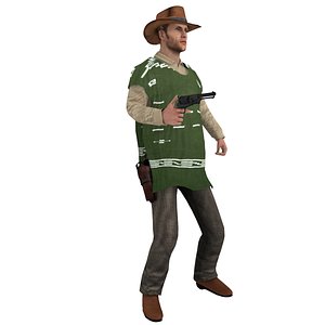 rigged cowboy hat 3d max