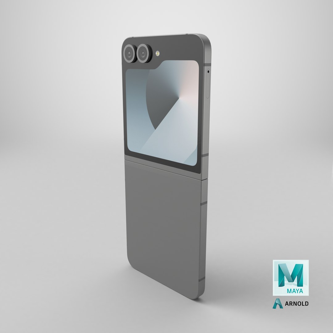 Samsung Galaxy Z Flip 6 Silver Shadow model https://p.turbosquid.com/ts-thumb/4L/cCN7i1/0o/stemcell_maya_arnold_render/png/1736955861/1920x1080/fit_q87/700fd3d066e6382ffcc14c533fdde4493c8ecece/stemcell_maya_arnold_render.jpg