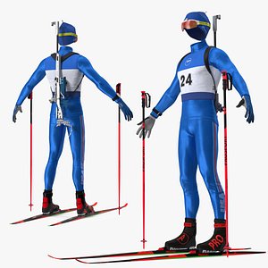 3D Biathlon Equipment Team USA Set