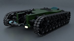 Military Scout Tank 3D Model Game Ready PBR Blender FBX OBJ
