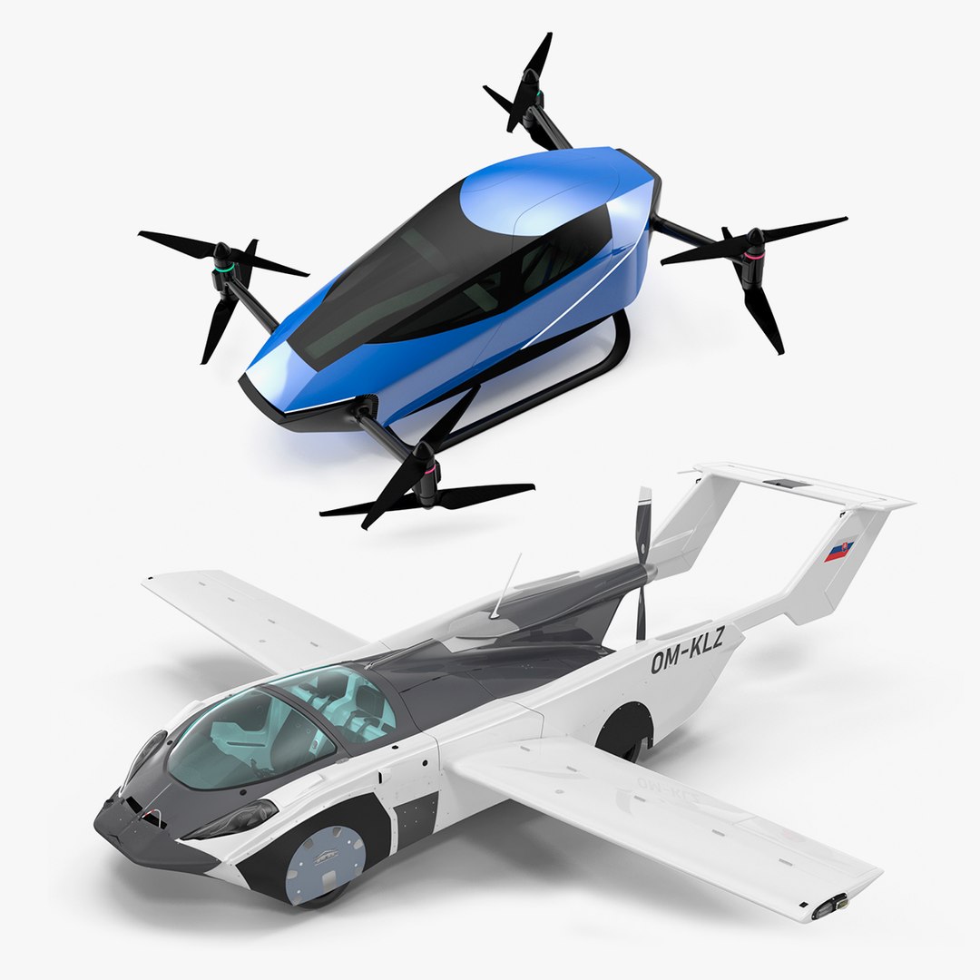 Flying Cars Collection 3D model preview