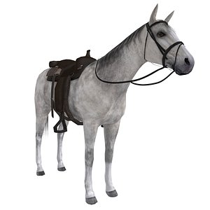 wild west horse saddle 3d max