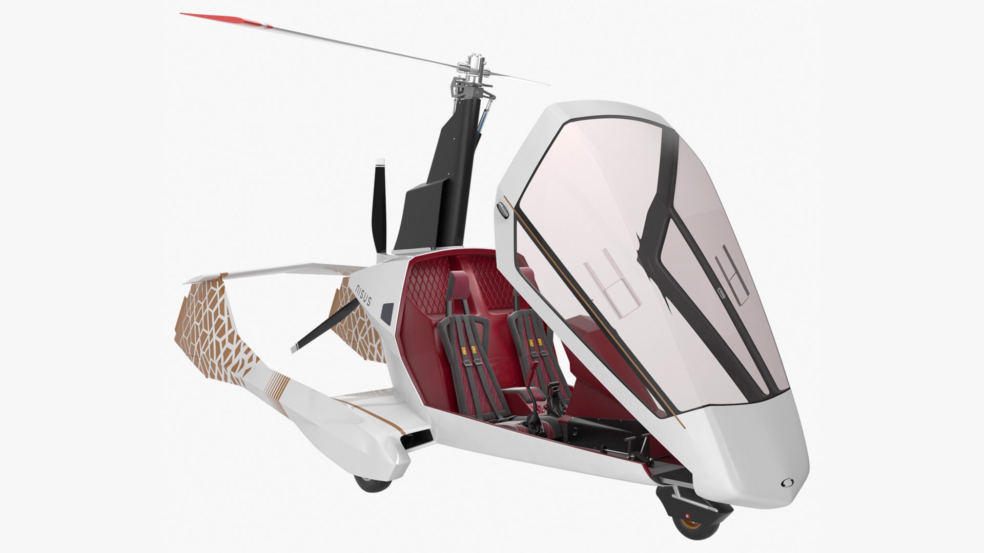 Nisus Gyroplane Rigged 3D model preview