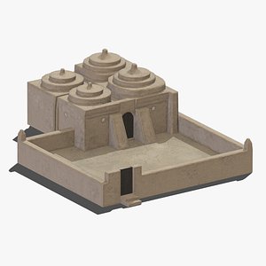 3D Bidaia Mosque Low Poly PBR model