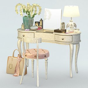 toilet table with accessories