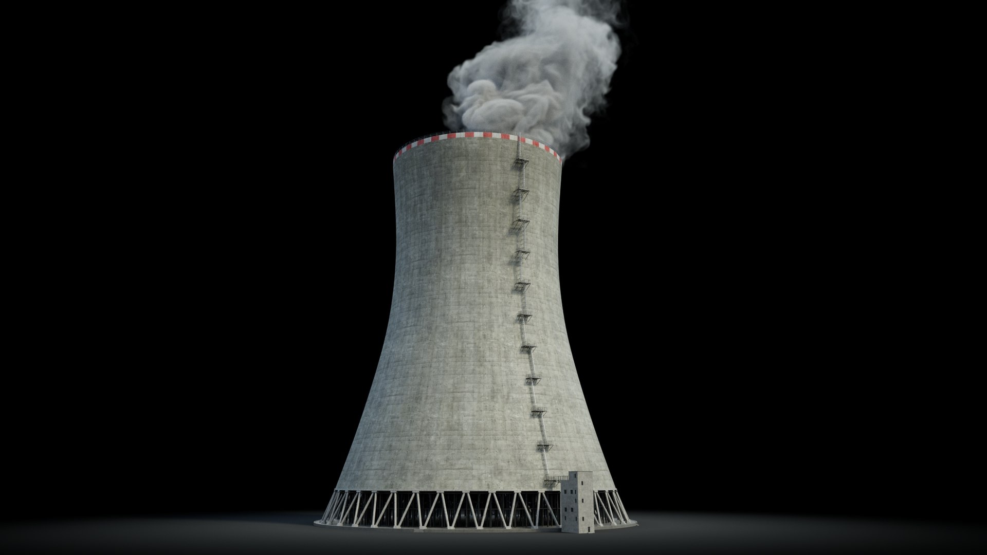 Cooling Tower With Animated 3d Vapour 3D - TurboSquid 2253324
