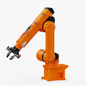 Robotic arm articulated 6 axis rigged keyshot 3D