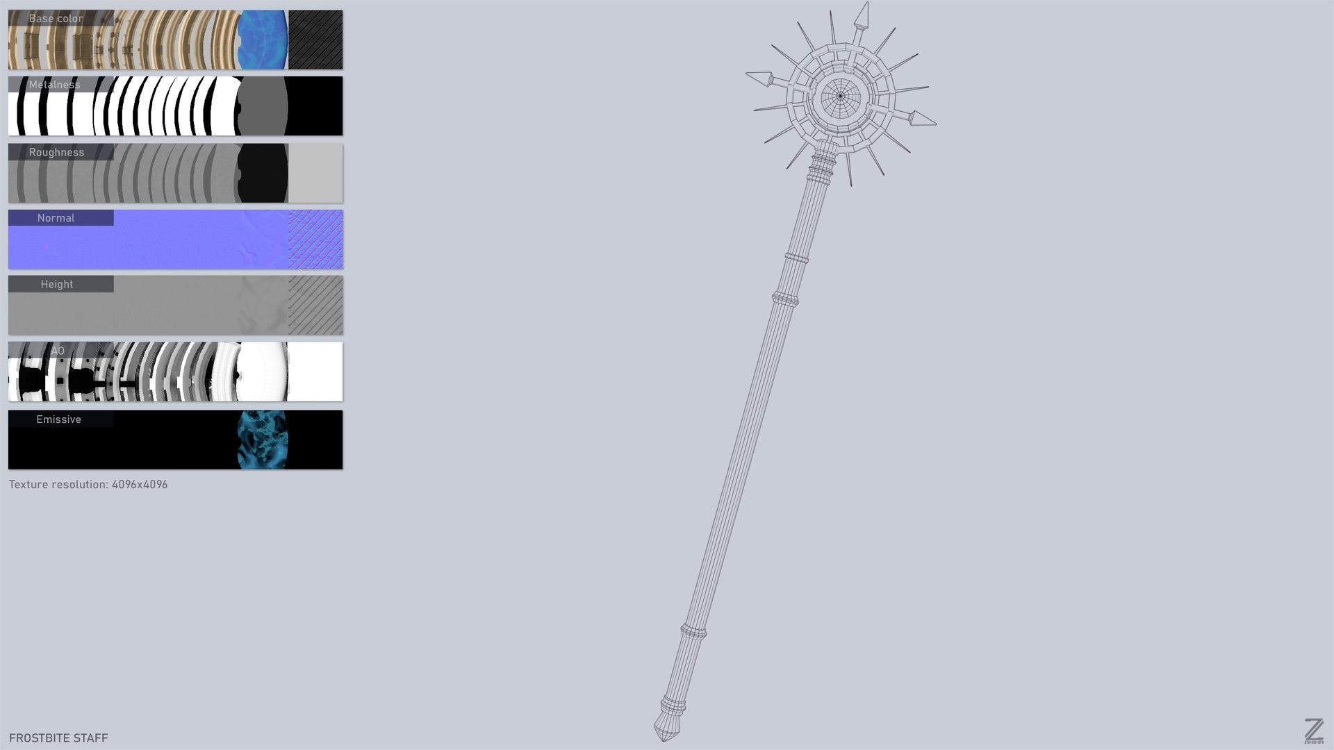 3D Frostbite Staff Model - TurboSquid 2234831