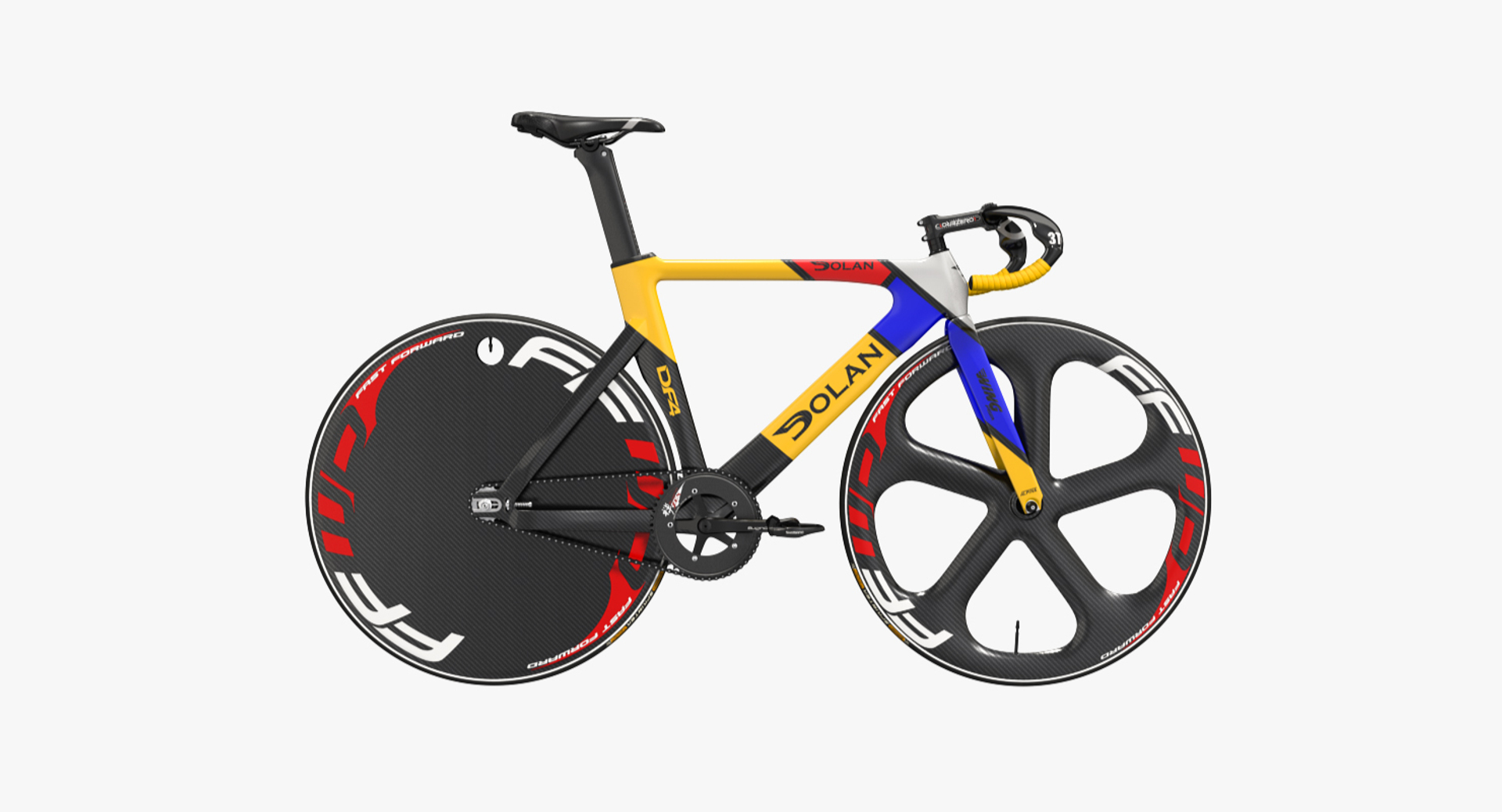 3D Model Colored Track Bike Dolan TurboSquid 1329547