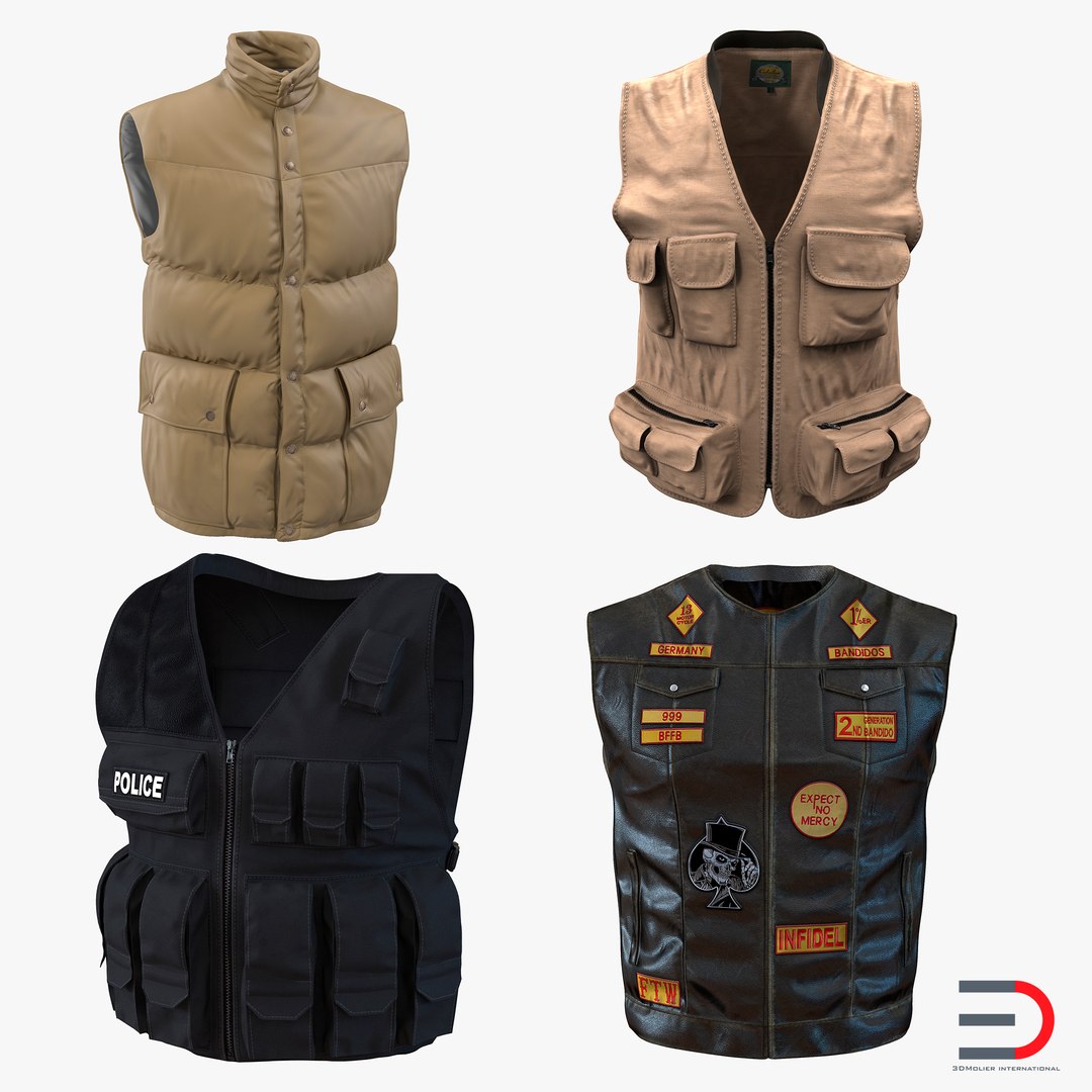 Vests Collection 3D model preview