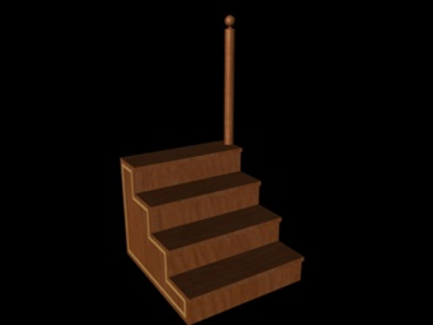 3d wooden steps library