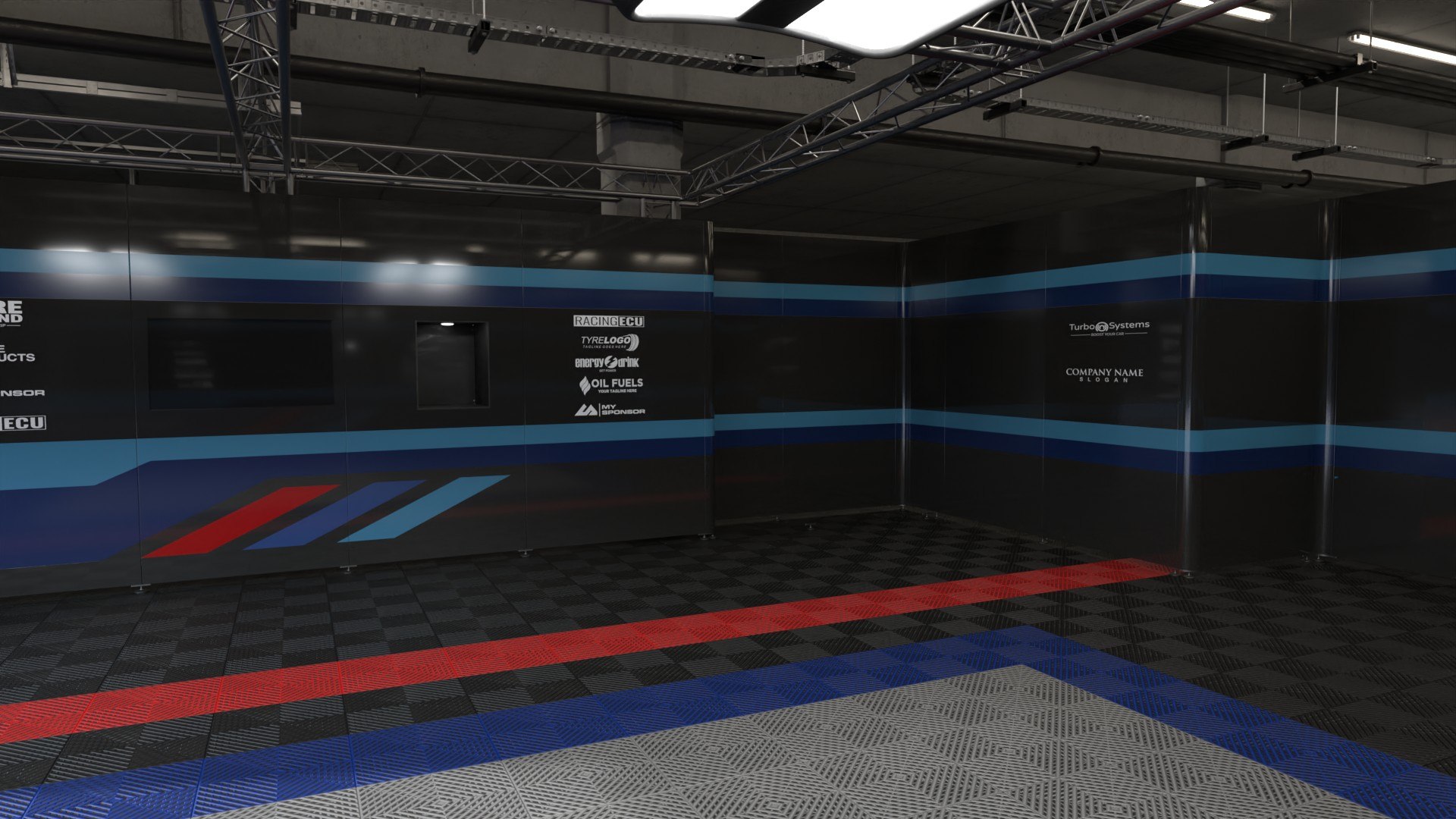Racing Team Garage 6 3D - TurboSquid 2280526