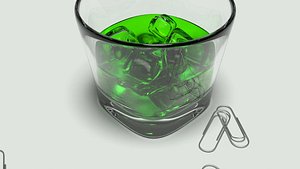 3D Bourbon Glass