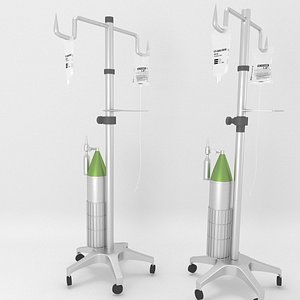 3D iv bag stand model
