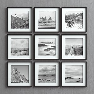 picture frames set 3D model