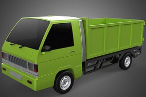 3D DELICA L300 GARBAGE RUBBISH TRASH WASTE CONTAINER DUMP TRUCK CAR