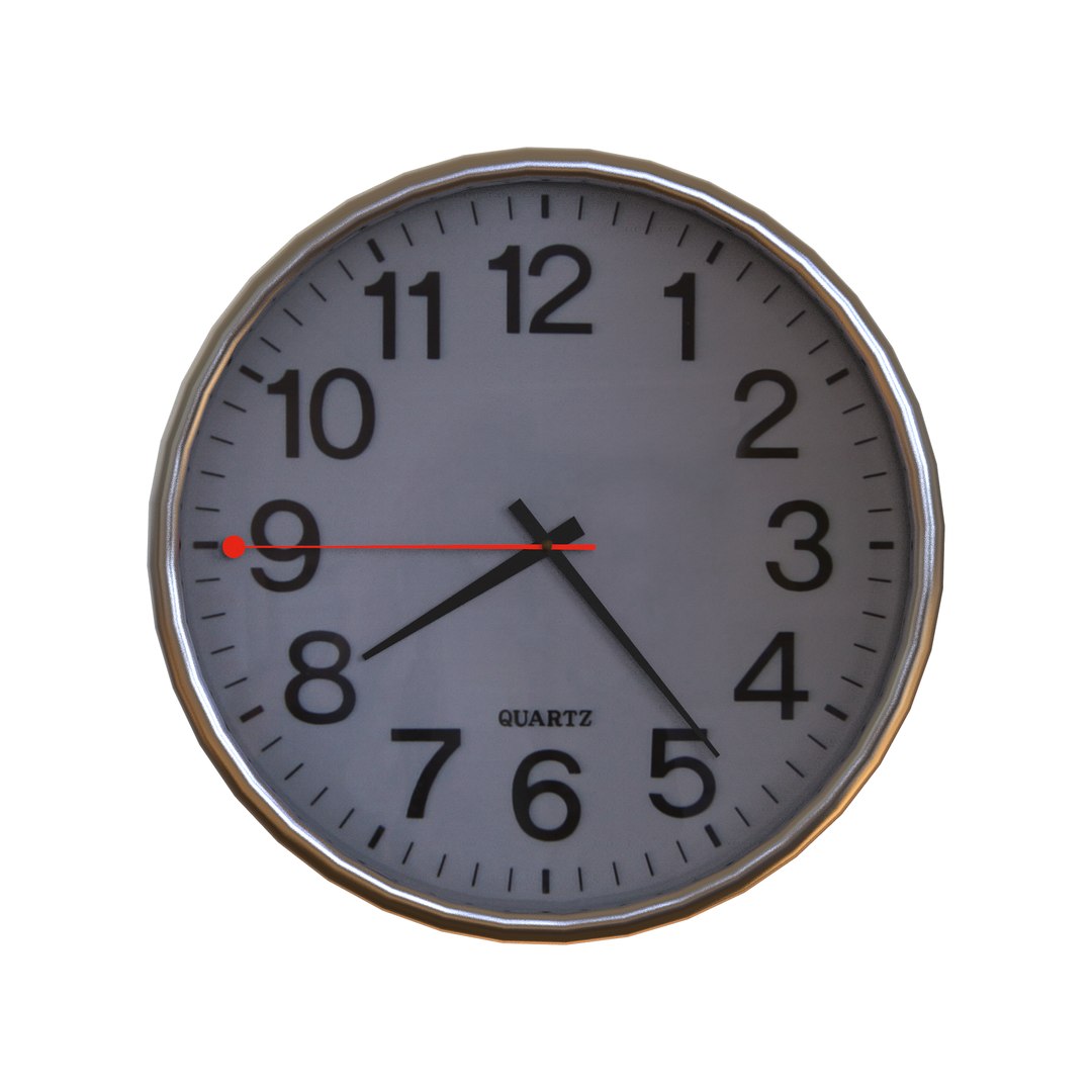 3d Model Wall Clock Turbosquid 2128937