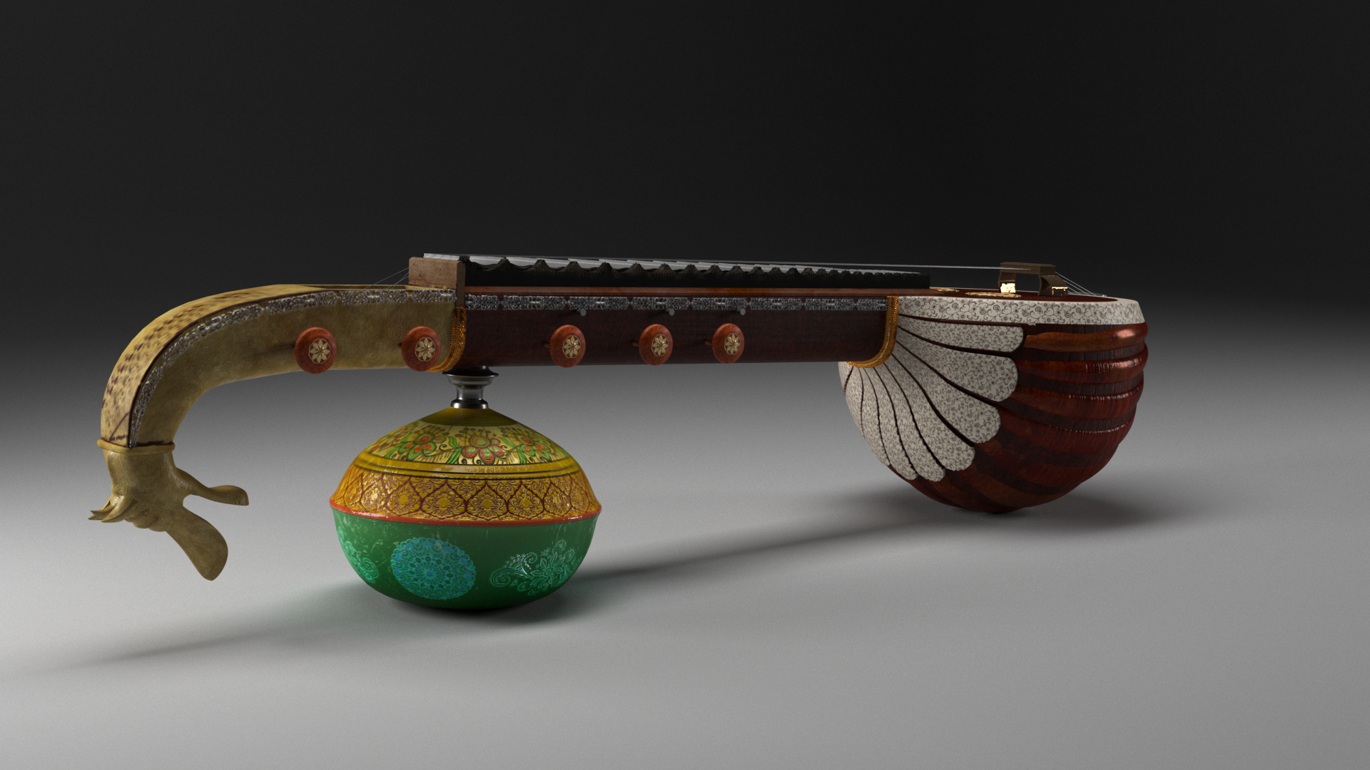 3D Veena model TurboSquid 1775558