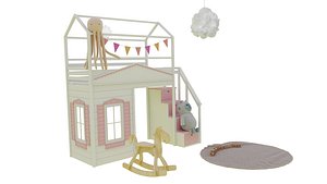 children's bed and toys