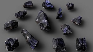 burned ground coal debris scatter PBR photogrammetry