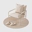 Leather Lounge Chair Wesley Faux Set