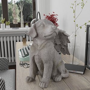 Dog and Cat Angels Photorealistic Pack PBR Low-poly