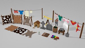 3d minecraft library models: decoration
