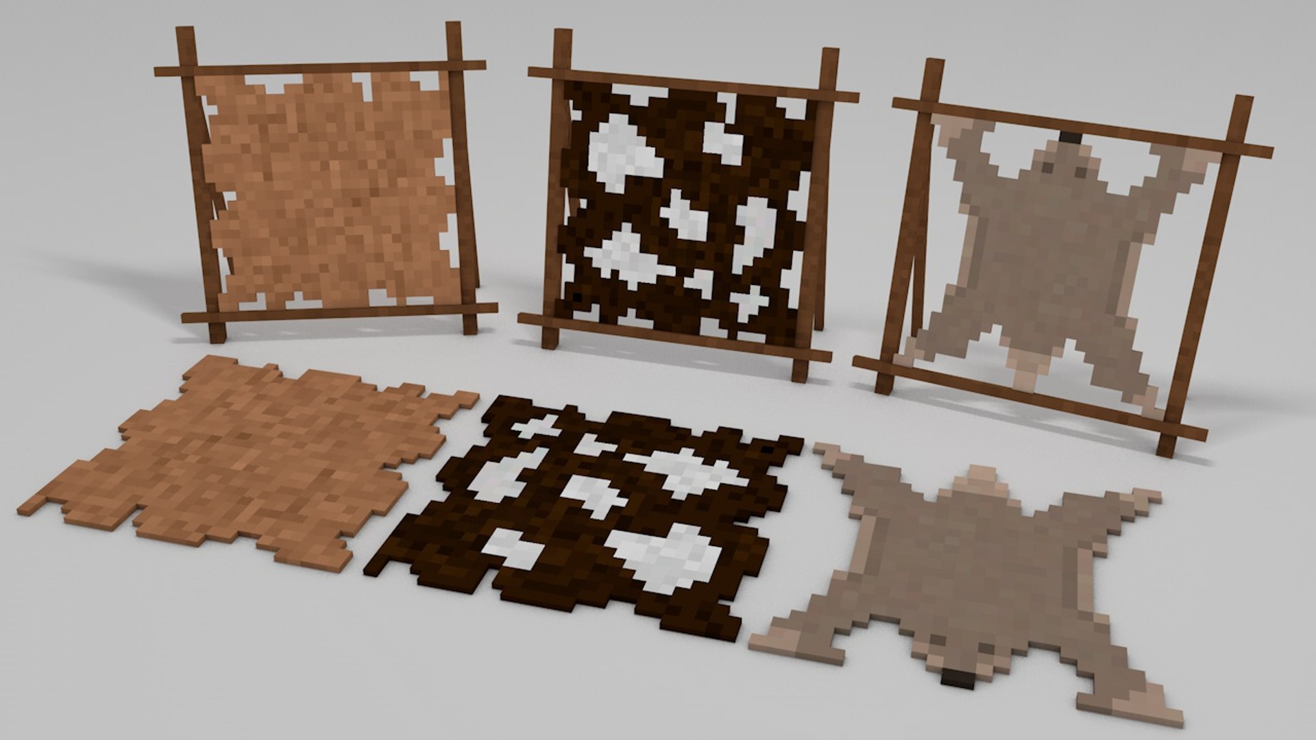 3d minecraft library models: decoration