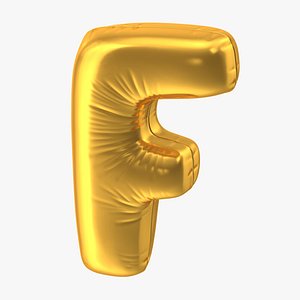 Foil Balloon Letter F Gold