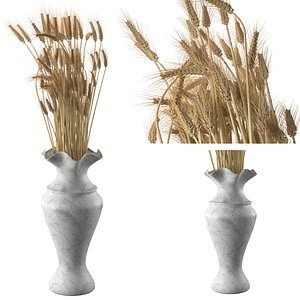 Wheat vase 5 3D model