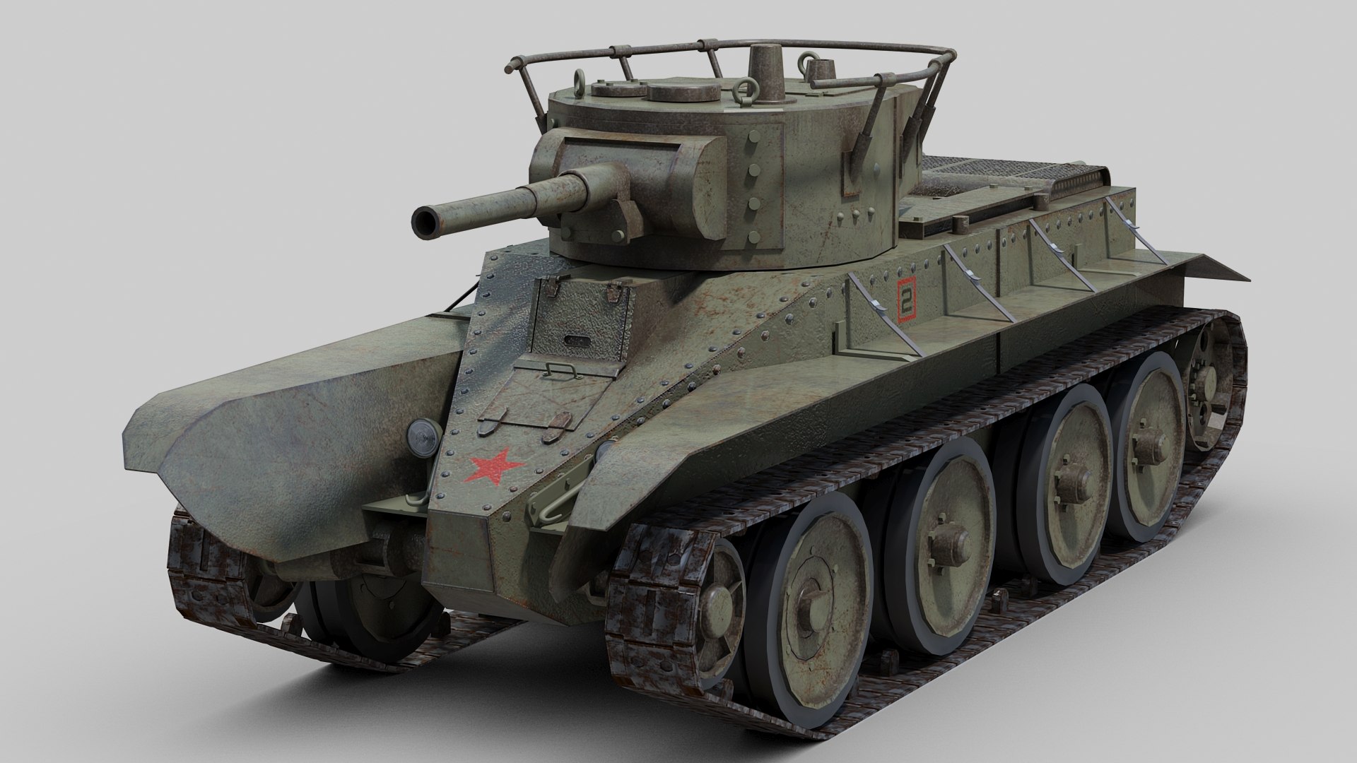 3d Ww2 Soviet Tank Bt Model