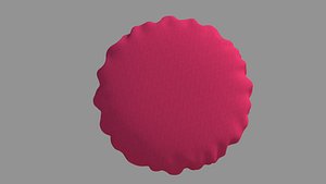 3D Round Cushion Pillow model