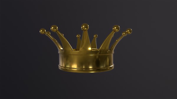 Gold crown 3D model